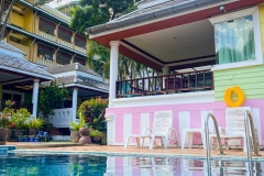 Balcony with poolview